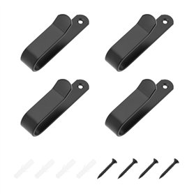 LT Easiyl Lot de 4 supports muraux pour planche de surf et planche de surf - Support mural en fer massif - Noir - Avec vis de mo