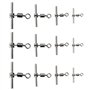 LT Easiyl Lot de 40 émerillons à Sertir pour Ligne de Pêche émerillons de Pêche en Laiton en Forme de T à 3 Voies pour Plates-Fo