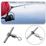 LT Easiyl Lot de 40 émerillons à Sertir pour Ligne de Pêche émerillons de Pêche en Laiton en Forme de T à 3 Voies pour Plates-Fo
