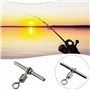 LT Easiyl Lot de 40 émerillons à Sertir pour Ligne de Pêche émerillons de Pêche en Laiton en Forme de T à 3 Voies pour Plates-Fo