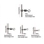 LT Easiyl Lot de 40 émerillons à Sertir pour Ligne de Pêche émerillons de Pêche en Laiton en Forme de T à 3 Voies pour Plates-Fo