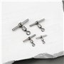 LT Easiyl Lot de 40 émerillons à Sertir pour Ligne de Pêche émerillons de Pêche en Laiton en Forme de T à 3 Voies pour Plates-Fo