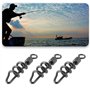 LT Easiyl Lot de 50 émerillons de pêche avec tire-bouchon pour pêche en eau salée et eau douce 2# 4# 6# 8# 10#
