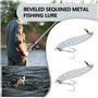SG Store 5pcs Leurres de Pêche en Mer en Métal Argenté de 65 Mm avec Hameçons Triples Et 10 émerillons pour Bar Maquereau Truite