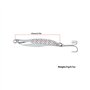 SG Store 5pcs Leurres de Pêche en Mer en Métal Argenté de 65 Mm avec Hameçons Triples Et 10 émerillons pour Bar Maquereau Truite