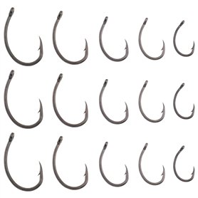 SG Store Lot de 50pcs Hameçons Barbelés pour Carpe 2 4 6 8 10 Acier à Haute Teneur Carbone pour Pêche à Carpe Eau Douce Et Eau S