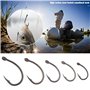 SG Store Lot de 50pcs Hameçons Barbelés pour Carpe 2 4 6 8 10 Acier à Haute Teneur Carbone pour Pêche à Carpe Eau Douce Et Eau S