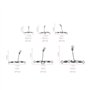Briny River Lot de 30 émerillons Lumineux à 3 Voies de Type T 6 Spécifications Compatible avec Appâts Souples Appâts Durs Plombs
