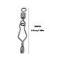 Briny River Lot de 50 Clips de Pêche Rapides de 3,7 Cm Et 71 LB avec émerillon Cylindrique en Acier Inoxydable