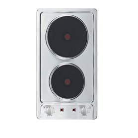 Respekta Domino Tables de cuisson inox / 2 plaque de cuisson electrique encastrables avec prise / Plan de cuisson / 6 niveaux de