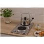Respekta Domino Tables de cuisson inox / 2 plaque de cuisson electrique encastrables avec prise / Plan de cuisson / 6 niveaux de
