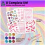 Purple Ladybug Kit Tatouage Temporaire Comprenant 175 Motifs et 9 Couleurs Pailletées - Tatouage Paillette - Motifs Sirène, Lico