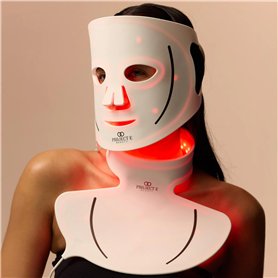 Lumalux Face+ | Masque pour le visage et le cou à lumière LED Pro de Project E Beauty | 1600 LED | 7+2 couleurs 460~1072nm | Mas