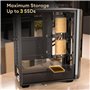 Okinos Boîtier PC ATX en Bois de chêne, 4 Ventilateurs de boîtier ARGB Non PWM de 120 mm pré-installés, Port de Type C, Panneau 