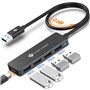 NOVOO Hub USB 3.0 4 Data Ports Ultra Fin Multiport Type A 5Gbps Micro USB Port d'alimentation pour Macbook