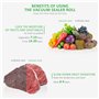 KitchenBoss Rouleau Sous Vide Alimentaire: Sac Sous Vide Alimentaire pour des Appareils de Mise Sous Vide, 5 Rouleaux 15/20/28x3