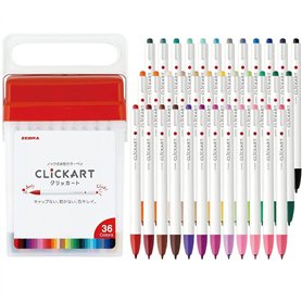 Zebra WYSS22-36C-N Clickart Marqueurs à base d'eau