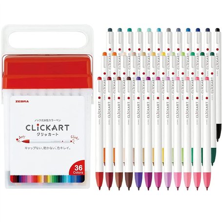 Zebra WYSS22-36C-N Clickart Marqueurs à base d'eau