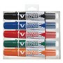 Pilot - Lot de 5 V-Board Master - Marqueurs tableau blanc effaçables - Rechargeables - À encre liquide aux couleurs intenses - B