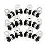 TVAAGHBCBR 12 pièces durables en métal P Clips doublé de Caoutchouc Tuyau de câblage Collier de Serrage Camping-Car hydraulique