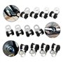 TVAAGHBCBR 12 pièces durables en métal P Clips doublé de Caoutchouc Tuyau de câblage Collier de Serrage Camping-Car hydraulique 
