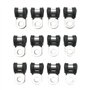 TVAAGHBCBR 12 pièces durables en métal P Clips doublé de Caoutchouc Tuyau de câblage Collier de Serrage Camping-Car hydraulique 