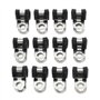 TVAAGHBCBR 12 pièces durables en métal P Clips doublé de Caoutchouc Tuyau de câblage Collier de Serrage Camping-Car hydraulique 