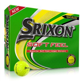 Srixon Soft Feel Tour Yellow - 12 Balles de Golf - Distance et Faible Compression - Balles de Golf pour Hommes - Accessoires de