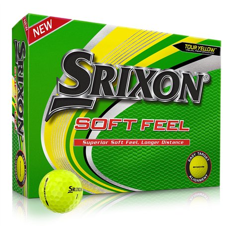 Srixon Soft Feel Tour Yellow - 12 Balles de Golf - Distance et Faible Compression - Balles de Golf pour Hommes - Accessoires de