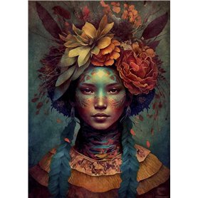 S.American Woman Poster en papier de riz