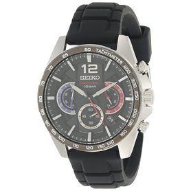 Seiko Hommes Analogique Quartz Montre avec Bracelet en Silicone SSB347P1
