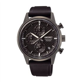 Seiko Hommes Analogique Quartz Montre avec Bracelet en Silicone SSB393P1