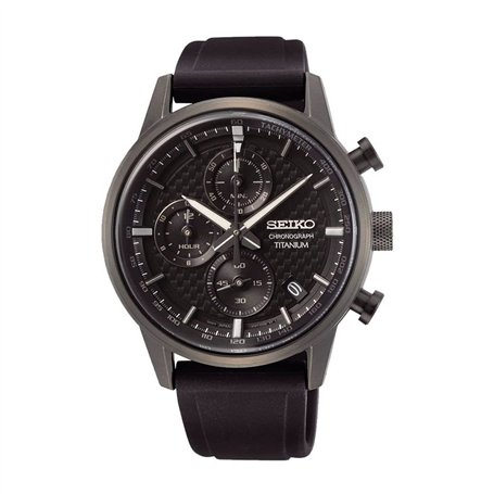Seiko Hommes Analogique Quartz Montre avec Bracelet en Silicone SSB393P1