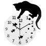 hufeng Horloge Murale Timelike Fishbowl Chat Horloges Murales Créatives Maison Bricolage Décoration Montre/Chat sur Horloge Salo