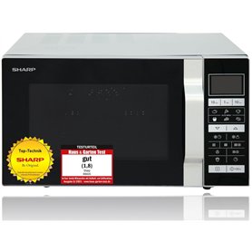 Sharp R-860S Micro-ondes Combiné 25 litres à plateau fixe - Argent