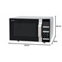 Sharp R-860S Micro-ondes Combiné 25 litres à plateau fixe - Argent