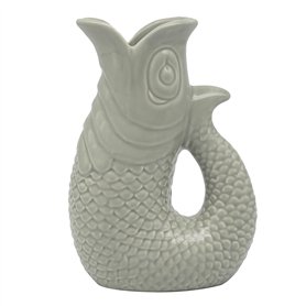 The Leonardo Collection Pichet à poisson vert 20 cm pour cuisine et maison | Carafe en céramique ou en verre pour usage multiple