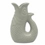 The Leonardo Collection Pichet à poisson vert 20 cm pour cuisine et maison | Carafe en céramique ou en verre pour usage multiple