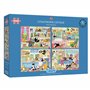 Catastrophe Cottage – Puzzle de 4 x 500 pièces | Puzzle multi-boîtes | Puzzle durable pour adultes | Planche 100 % recyclée de q