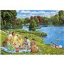 Sortie en famille | Puzzle de 4 x 500 pièces | Puzzle multi-boîtes | Puzzle durable pour adultes | Planche 100 % recyclée de qua