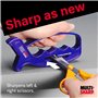 MULTI-SHARP 1901 Couteau Multi-usages et aiguiseur de Ciseaux 2-en-1, pour Couteaux, Ciseaux, couperets et Lames Ultra tranchant