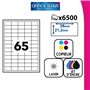OFFICE STAR Étiquettes Autocollantes Imprimante A4 Blanches 6500, 38 x 21,2 mm - Personnalisables et Imprimables - Certifié FSC 
