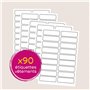Avery Étiquettes Autocollantes Blanches Inscriptibles 90 Pièces - autocollant Personnalisable avec un marqueur permanant - Durab
