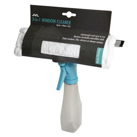 JVL Car Care Gamme de nettoyage nettoyeur de vitres 3 en 1 avec flacon Pulvérisateur