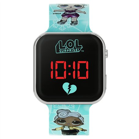 LOL Surprise LOL4531ARG Montre LED avec bracelet en silicone pour fille