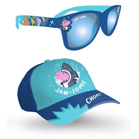 George Pig Ensemble de lunettes de soleil et casquette de baseball pour enfant Protection UV 100 %