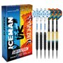 RED DRAGON Peter Wright « Snakebite » v Gerwyn Price 'Iceman' DWC Steel Tip Jeu de fléchettes en Laiton avec ailettes et tiges