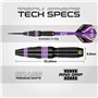 WINMAU Darts Michael 'MvG' Van Gerwen Vs Simon 'The Wizard' Whitlock | Ensemble jumeau | Fléchettes en Laiton Steeltip de 22 g a