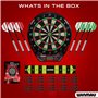 WINMAU Darts - Ton Machine Soft Tip Cible de fléchettes électronique avec Plus de 90 Jeux et Tableau de Bord numérique pour 8 Jo