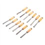 Silverline 250241 Jeu de 12 ciseaux à bois de sculpteur 200 mm